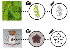 Processus de transformation d'une photo en motif